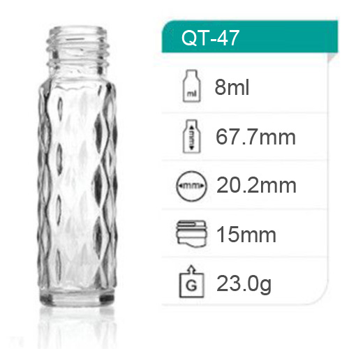ROLL ON GLASS BOTTLE