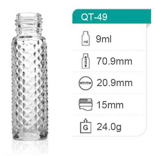 ROLL ON GLASS BOTTLE